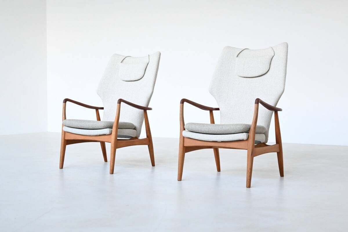 A. Madsen and H. Schubell “Kirsten” lounge chairs Bovenkamp Netherlands 1960