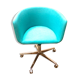Fauteuil tissu chiné turquoise édité par CB2