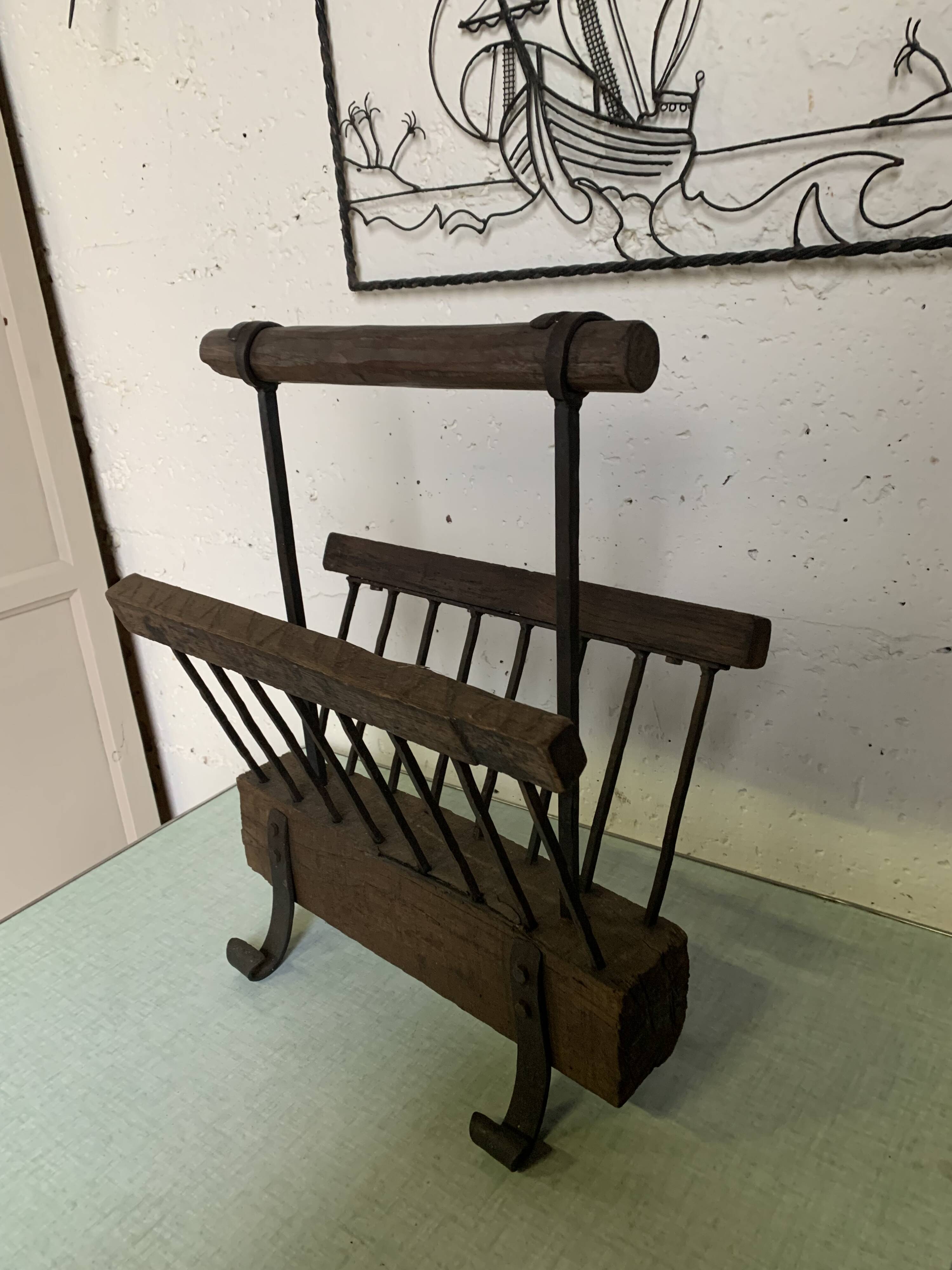 Brutalist magazine rack