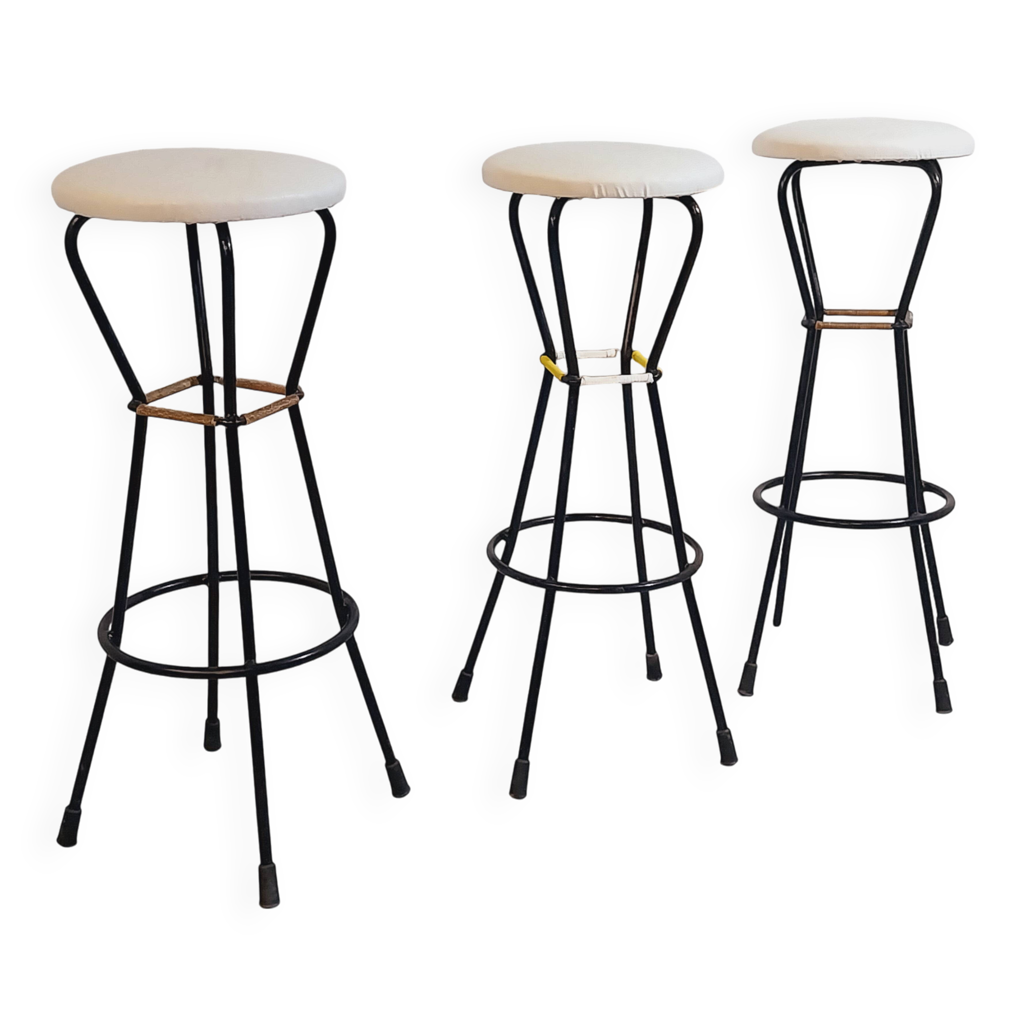 3 tabourets hauts, 1950