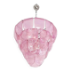 Modern Italian "Petals" Chandelier in Pink Murano Glass