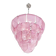 Modern Italian "Petals" Chandelier in Pink Murano Glass