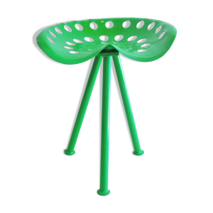 Tabouret tracteur vert années