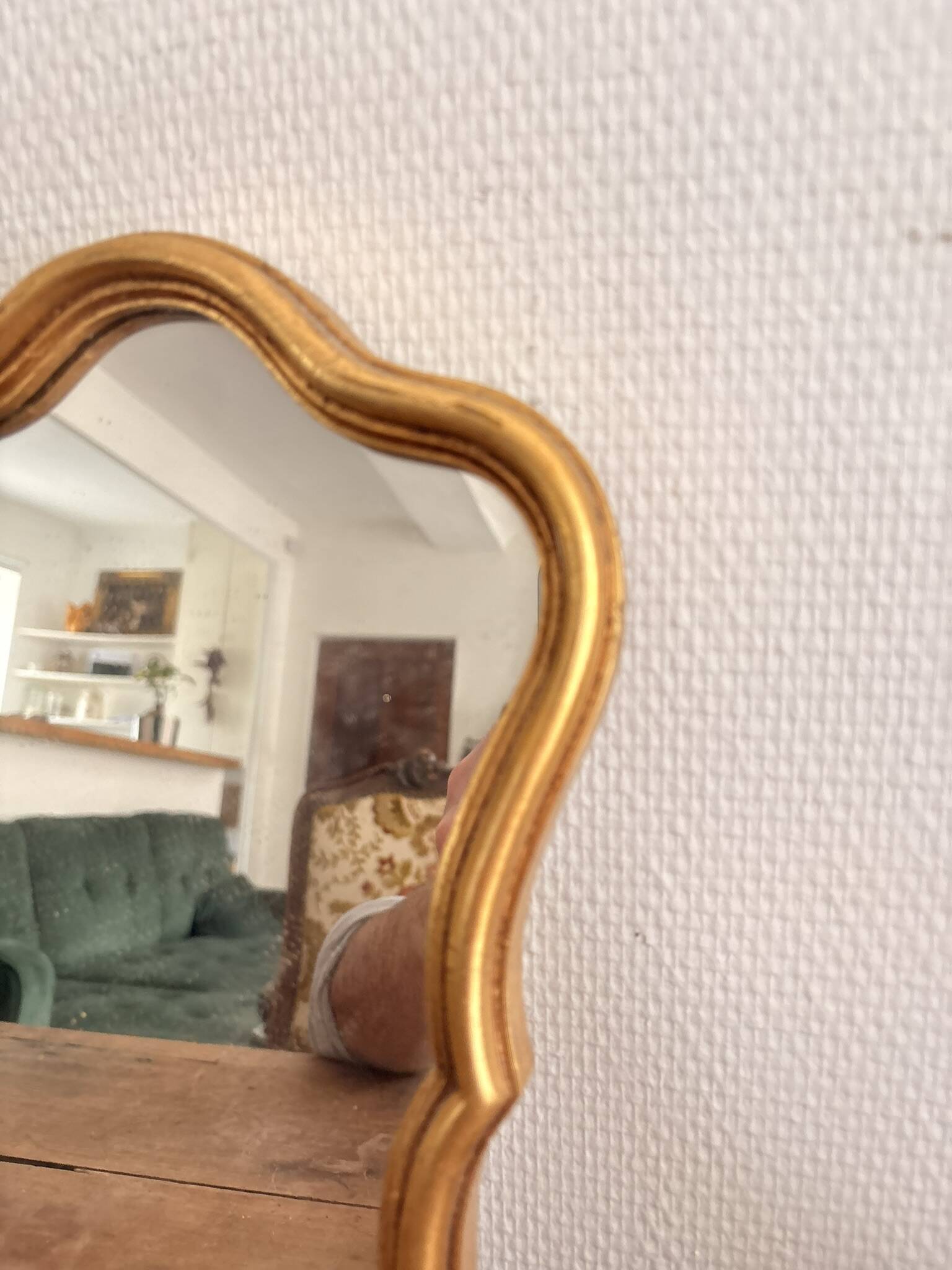 Miroir Bois Doré Feuille Or Style Louis XV