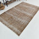 5x8 brunt orange floral vintage rug, 151x244cm