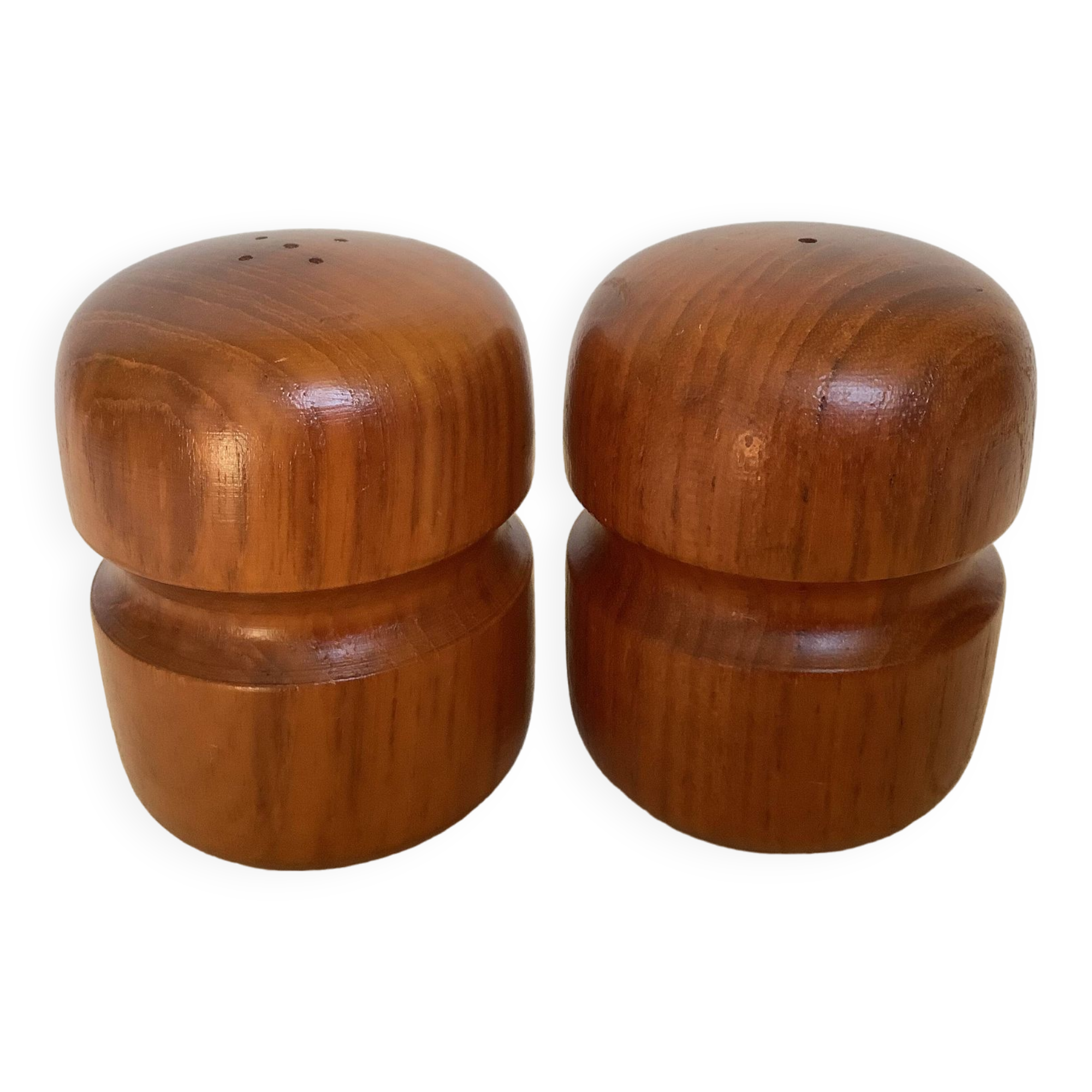 Scandinavian teak wood salt and pepper