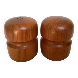 Scandinavian teak wood salt and pepper