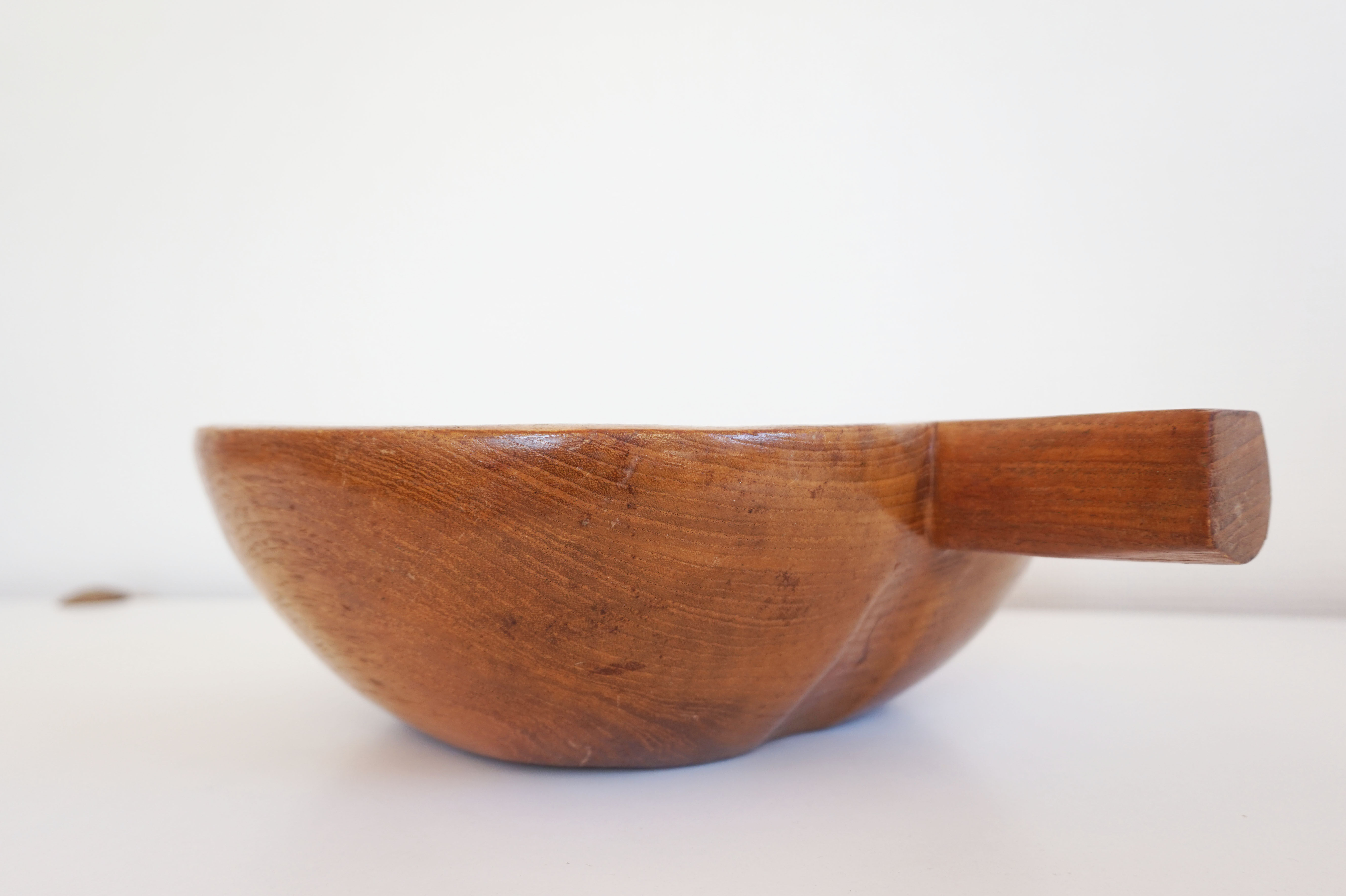 Large flat wooden vintage Apple shaped