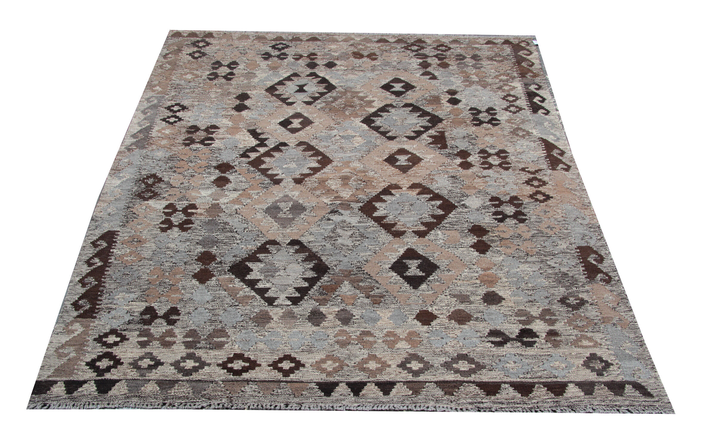 Handwoven wool kilim traditional afghan area rug- 169x238cm