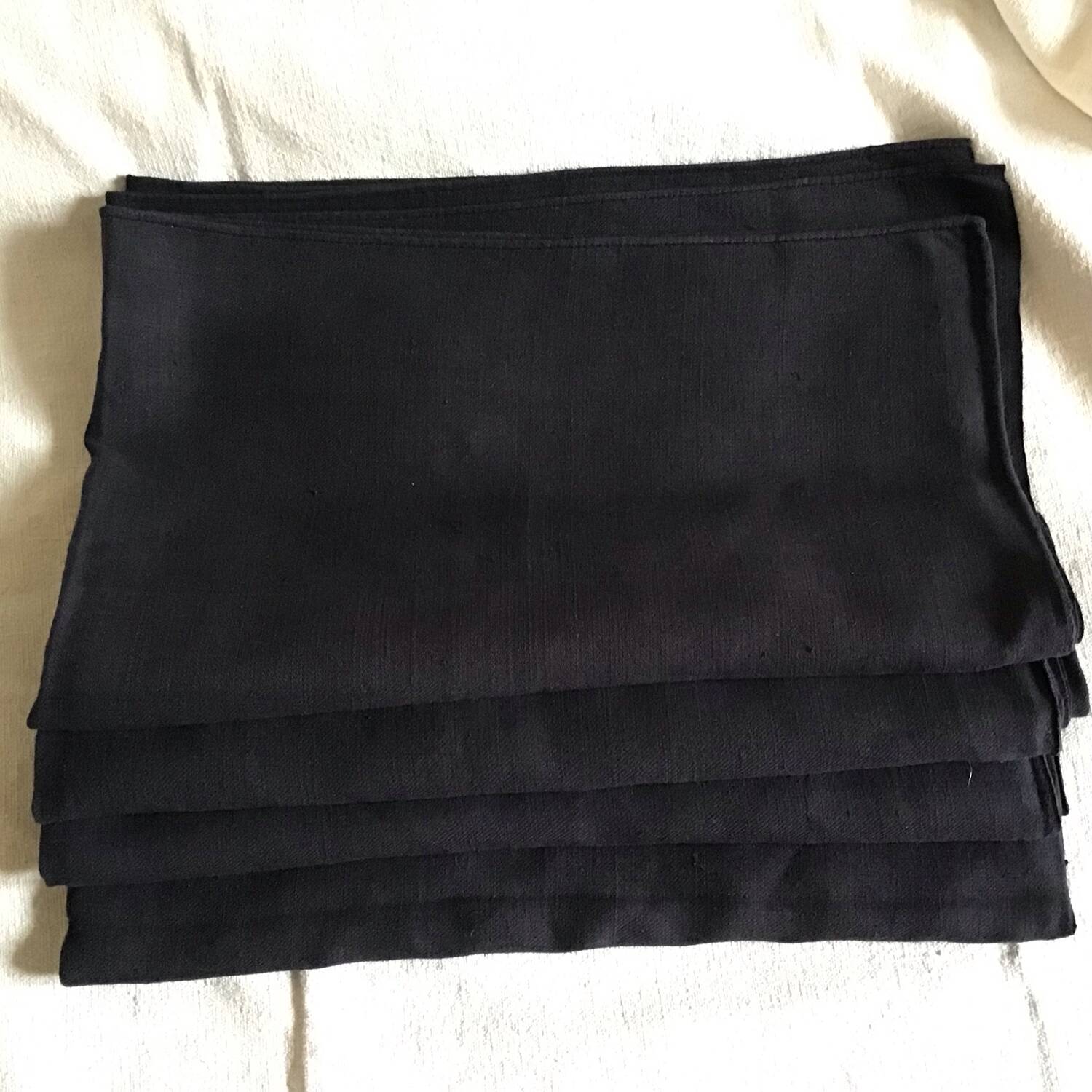 Black linen country tablecloth