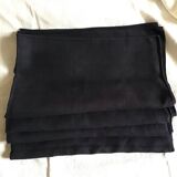 Nappe de campagne en lin noir