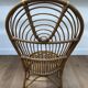 Paire de chauffeuses vintage en rotin 1960