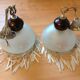 Pair of art deco style frosted glass globes