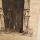 Ink drawing early twentieth century representing a Renaissance style entrance to a residence