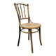 Chaise en bois courbé Thonet antique avec assise en cannage