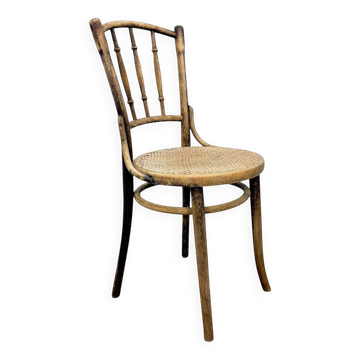 Antique Thonet Bentwood Chair Cane Seat