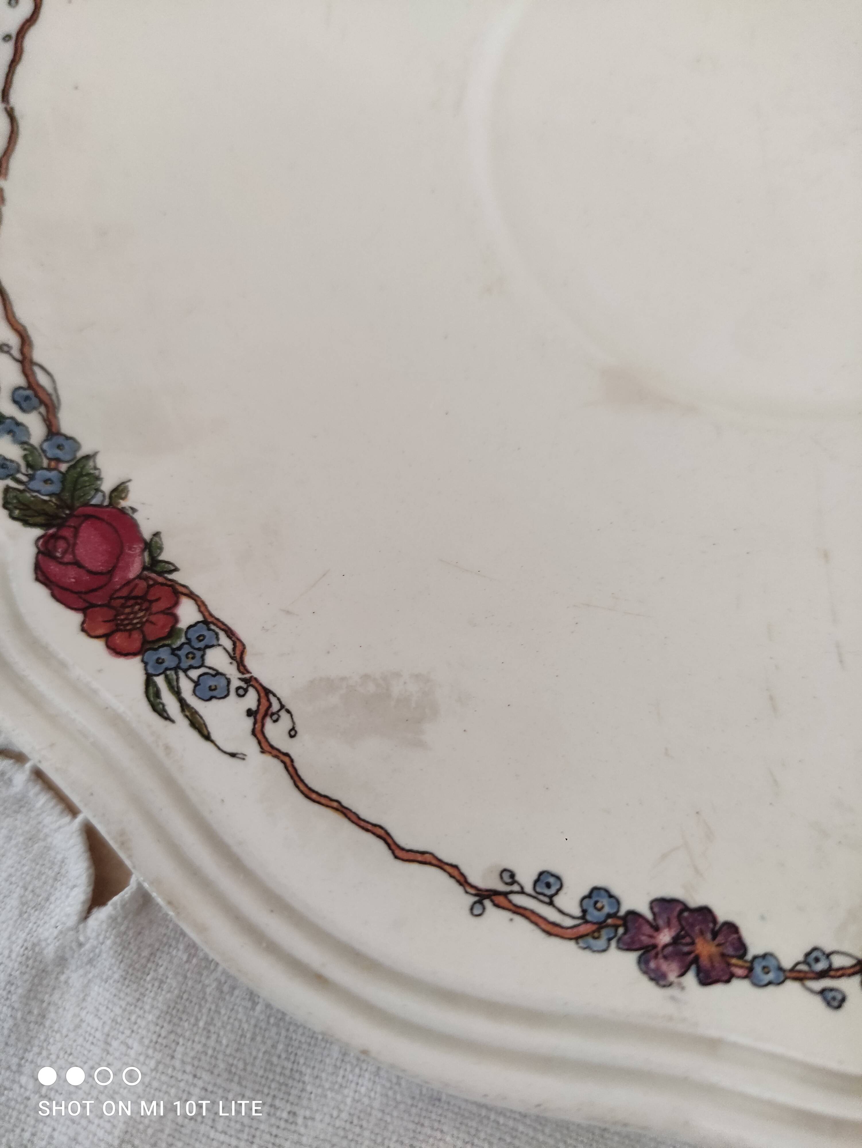 Set of 3 large Sarreguemines Obernai model saucers