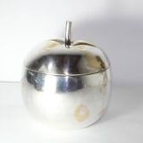 Vintage silver metal tomato ice bucket Italy 1960