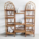 Etagère en rotin Côte d'Azur années 1960