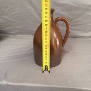 Ancien pichet, cruche, vase en grès marron