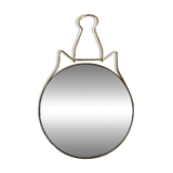 Vintage round gold barber mirror