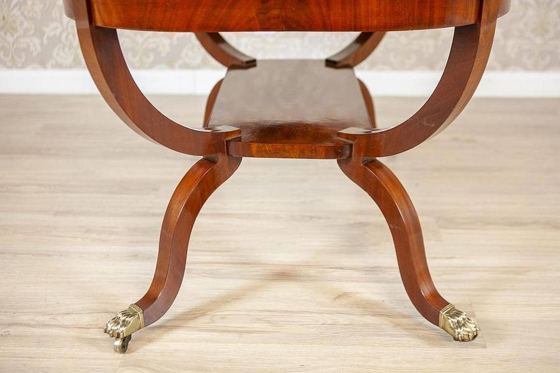 Late 19th Century Biedermeier Mahogany Center Table, 1890s