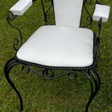 Wrought iron garden set attributed to René Drouet 1940