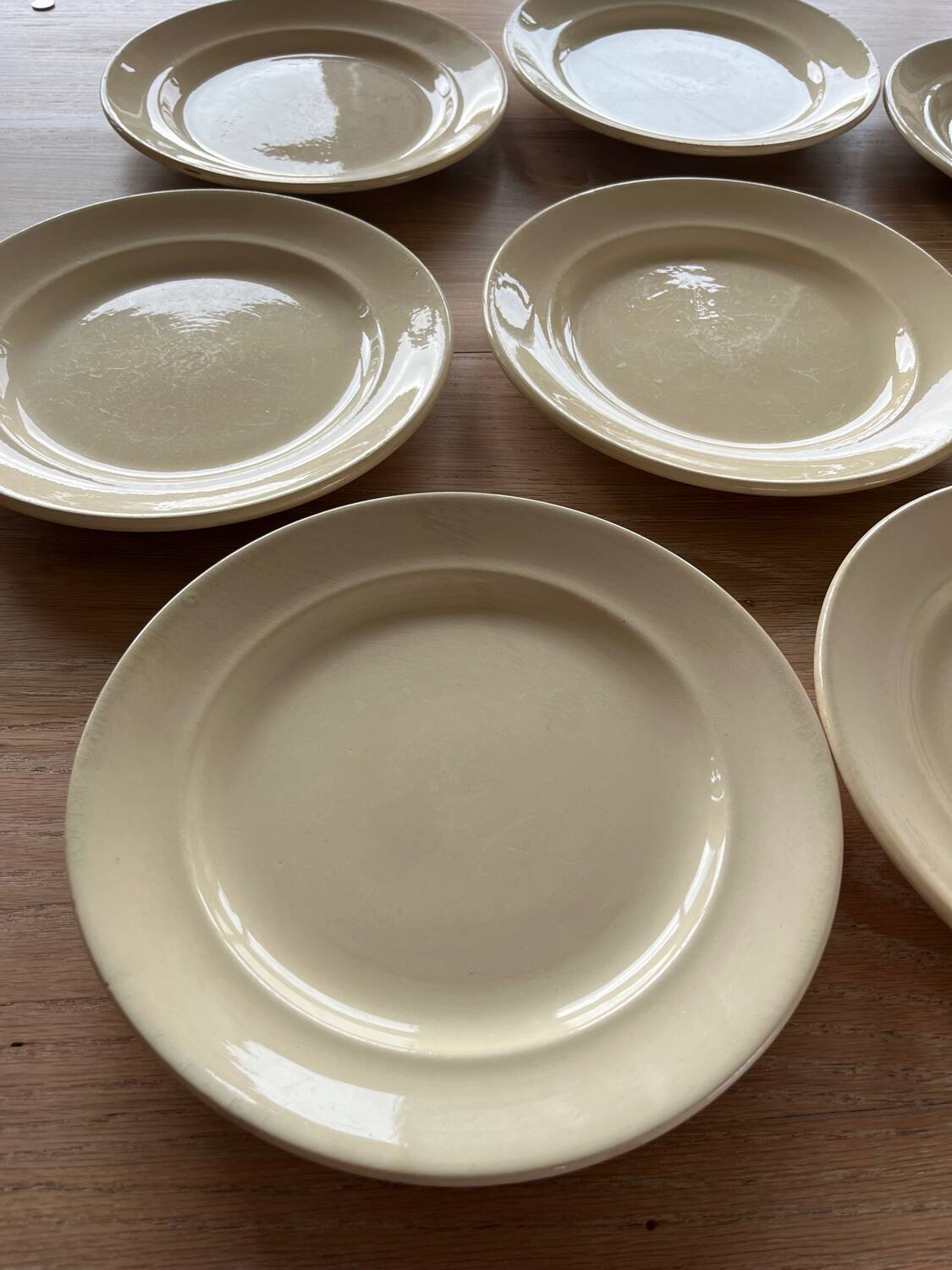 8 very old dinner plates Digoin & Sarreguemines