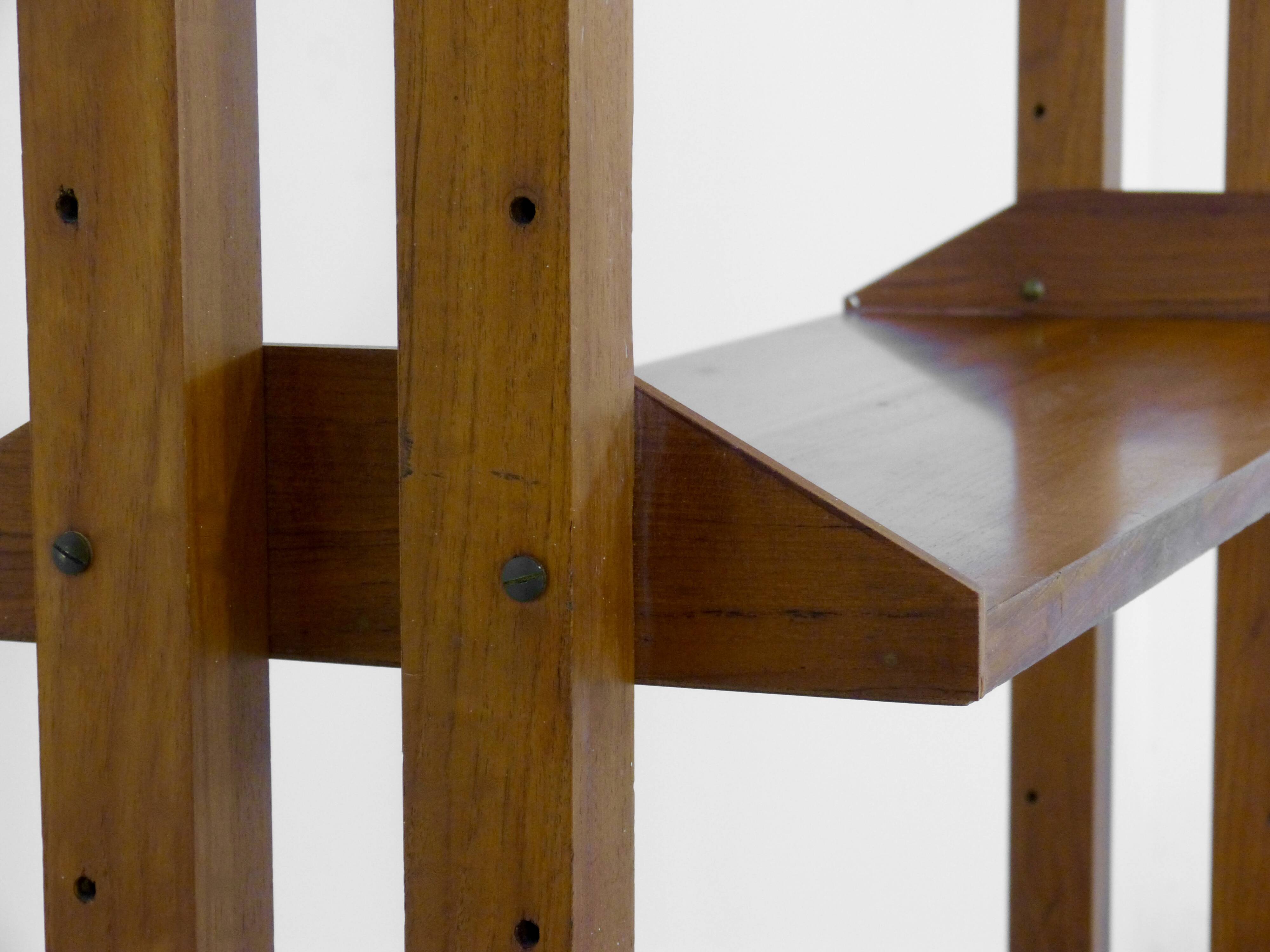 Midcentury Italian Shelving Unit / Bookcase / Cupboard In Teak