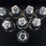 9 vintage french aperitif glasses