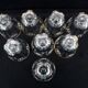 9 vintage french aperitif glasses