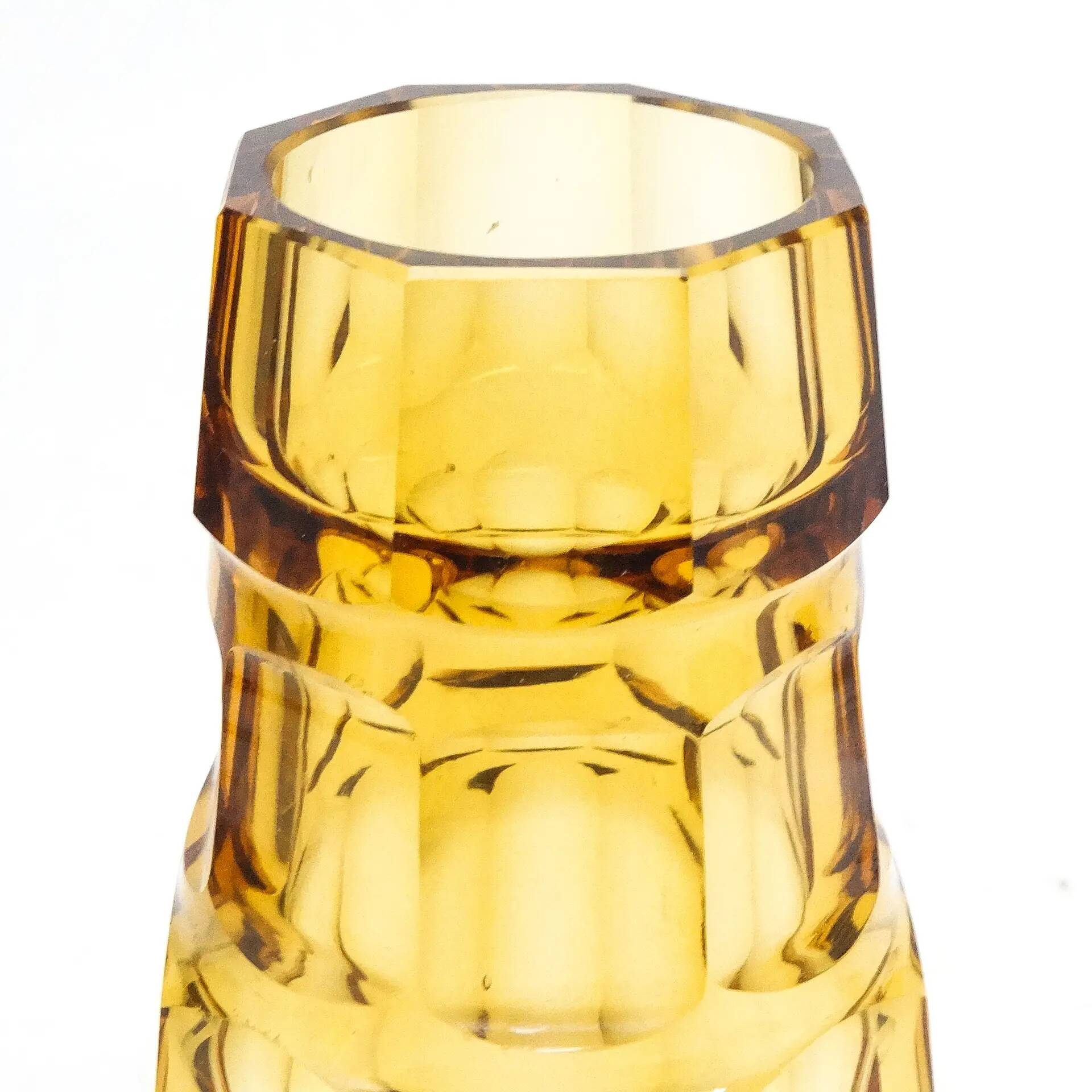 Art Deco vase, crystal, Moser, Czechoslovakia, 1930s