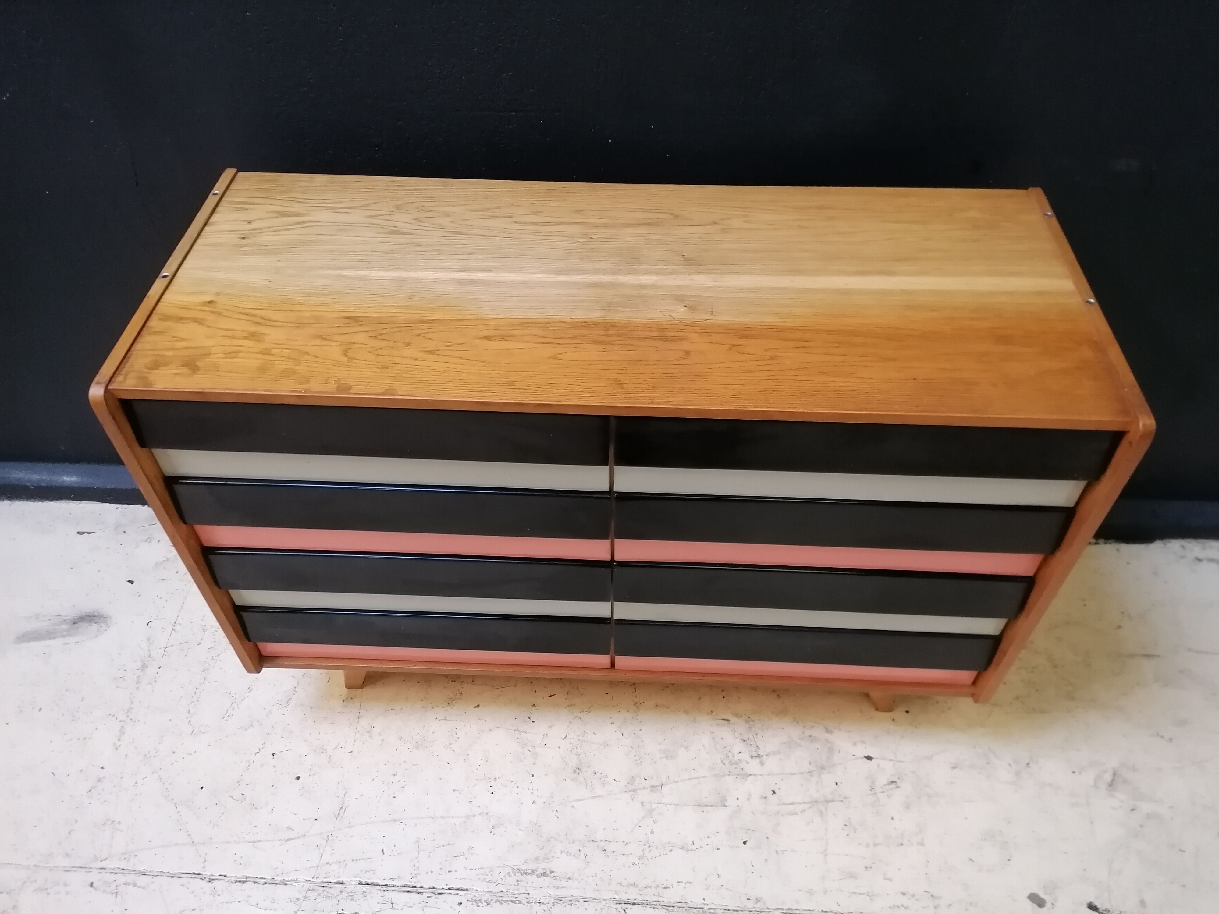 Jiri Jiroutek pink and black dresser 60s