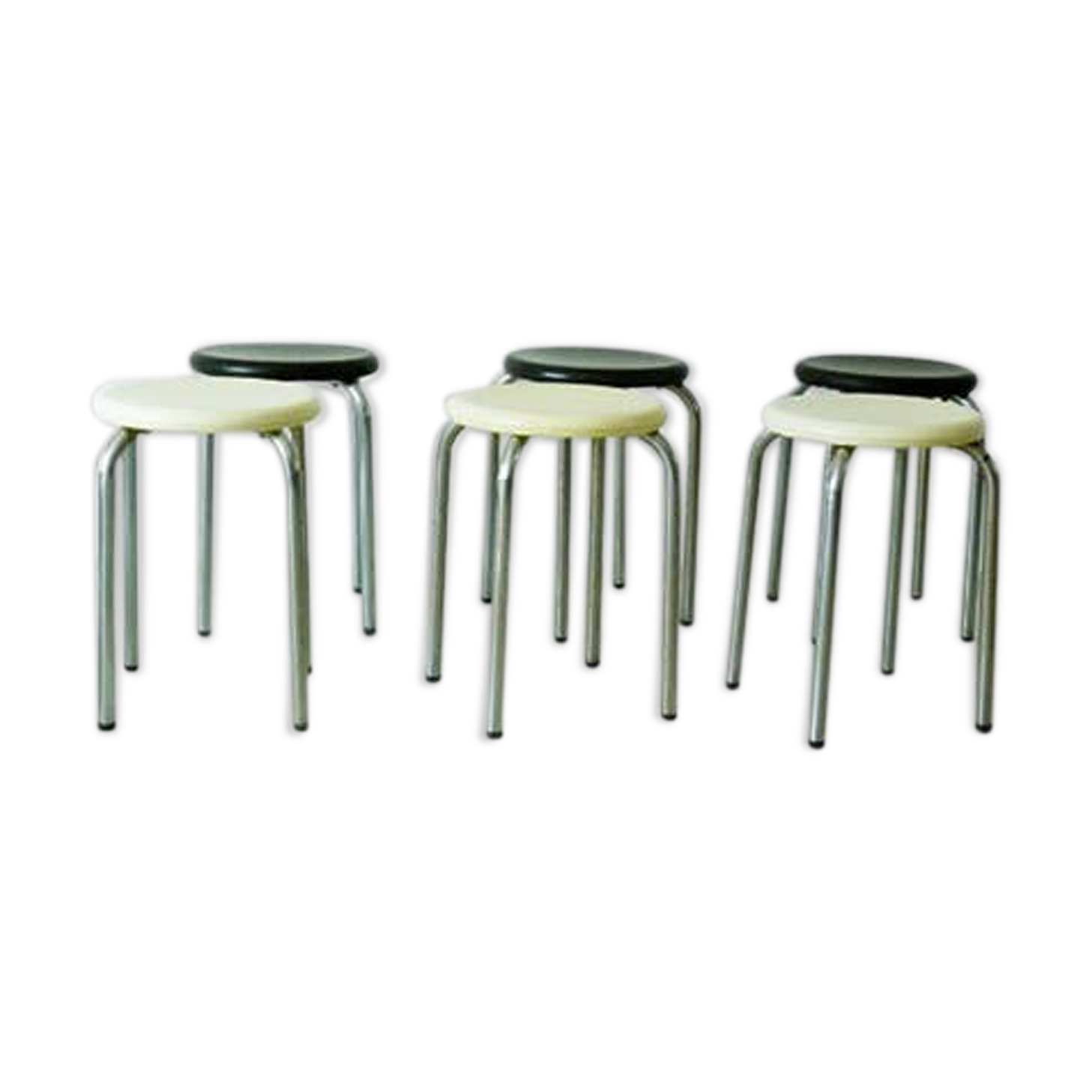 Series of six 1960 stools