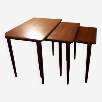 Tables gigogne en teck par H W Klein Bramin, Danois