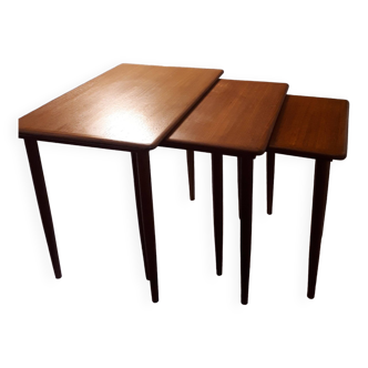 Teak nesting tables by HW Klein Bramin, Danish