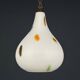 Murano opaline glass pendant lamp from the mid-century by Stilnovo, 1950s.