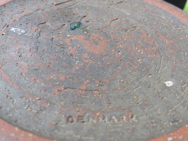 Vase flacon turquoise de Nils Khaler Danemark 1965