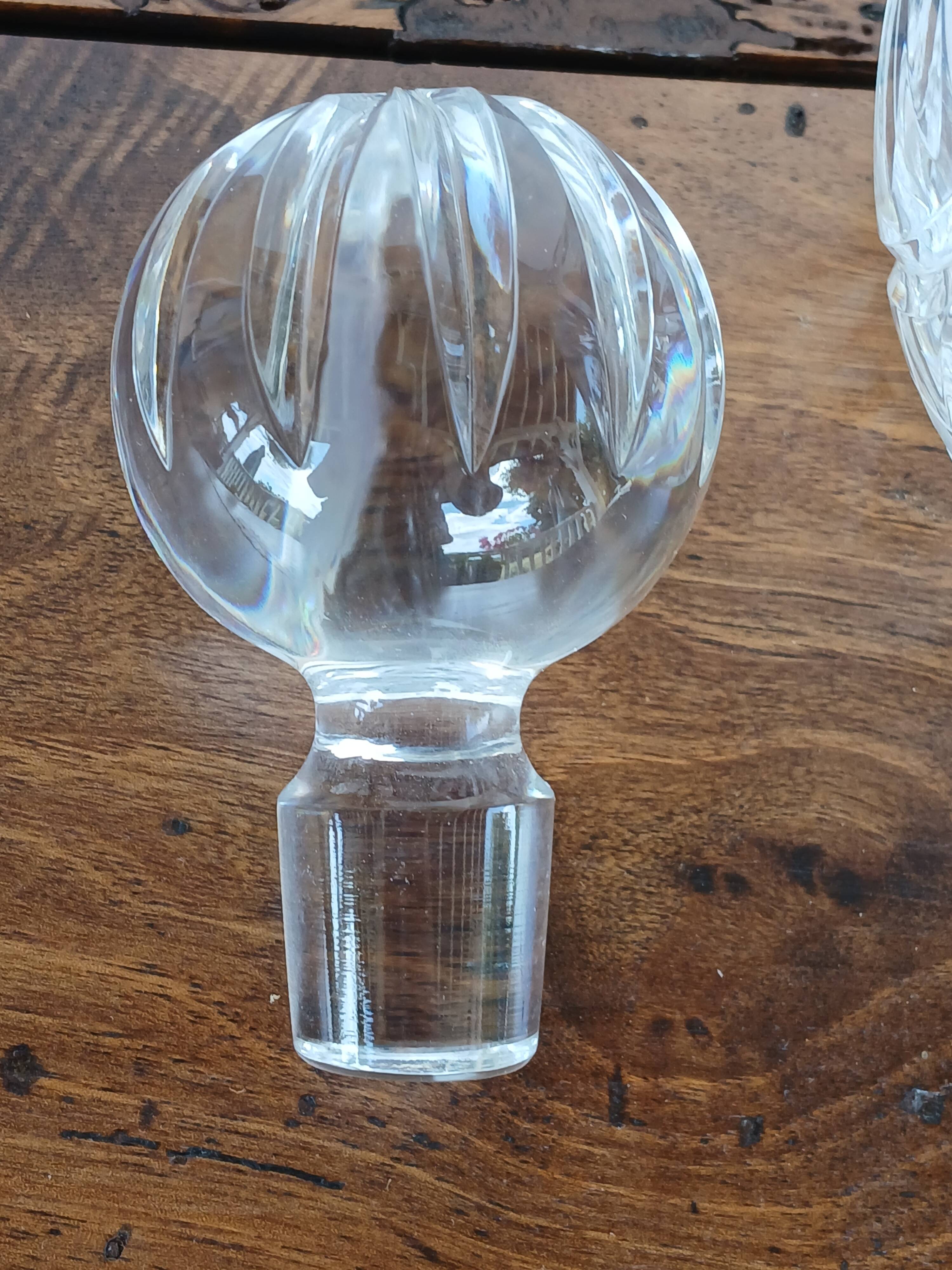 crystal wine decanter from Samabor, Czechoslovakia,