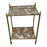 Vintage frosted glass shelf/side table/bedside table