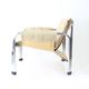 Fauteuil Lounge Par Viliam Chlebo En Chrome Et Lin, Kodreta 1979