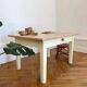 Yellow solid wood coffee table