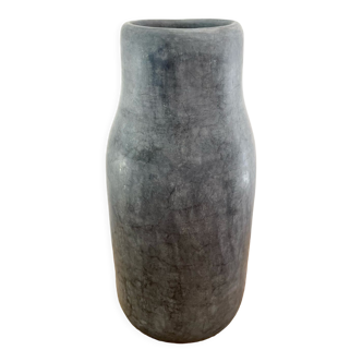 Blue tadelakt vase