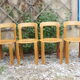 Série de 4 chaises Bruno Rey designer Suisse crée en 1971
