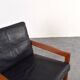 Fauteuil lounge vintage en teck par Illum Wikkelsø pour Niels Eilersen, 1960.