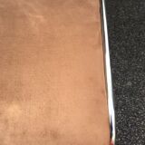 4 chaises acier chromé velours tabac 70