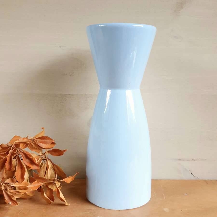 Blue enameled vase