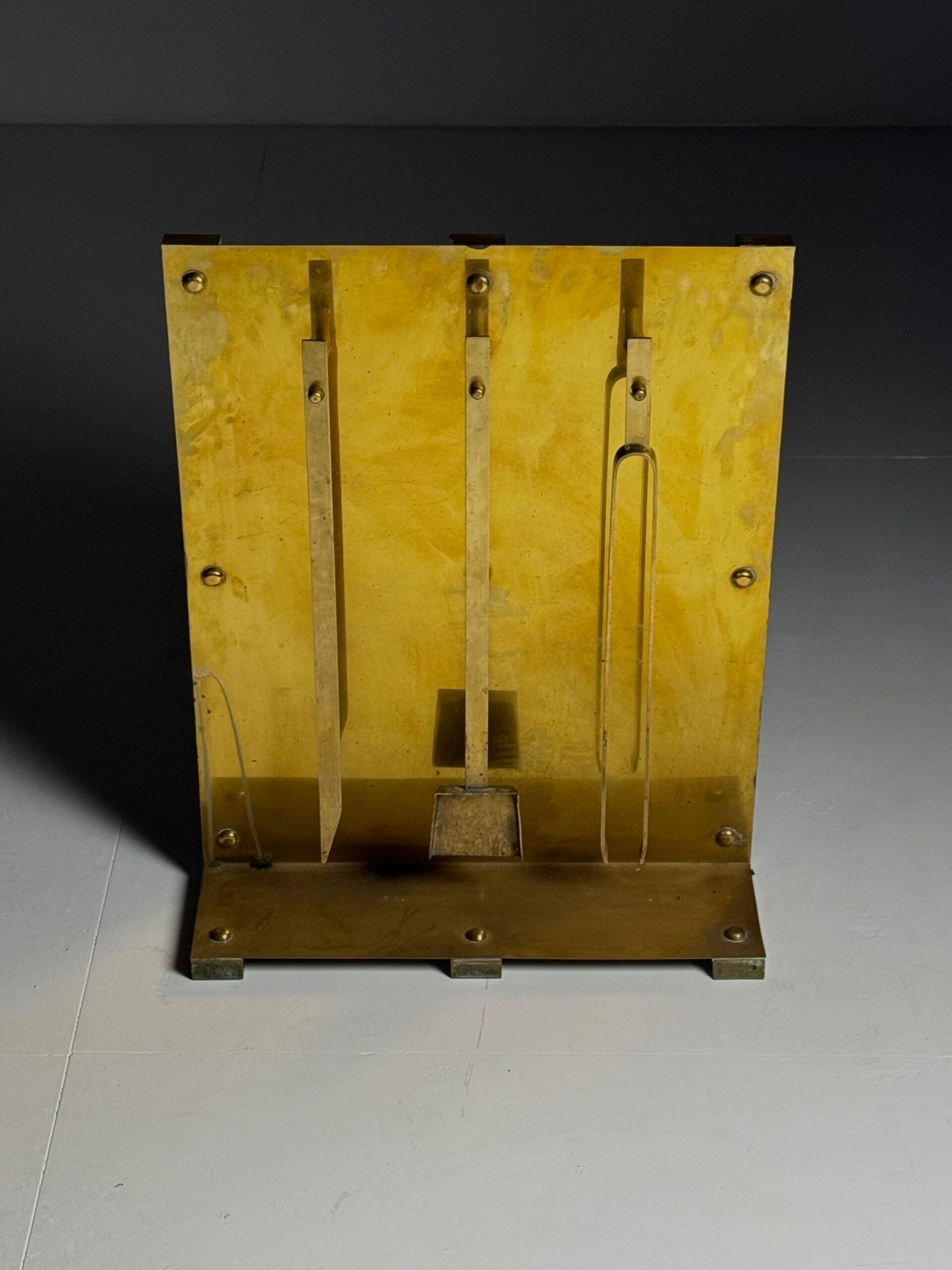 Brass fireplace set 1960s