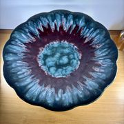 Longwy Tourmaline Platter, France, vintage 1960s, XL