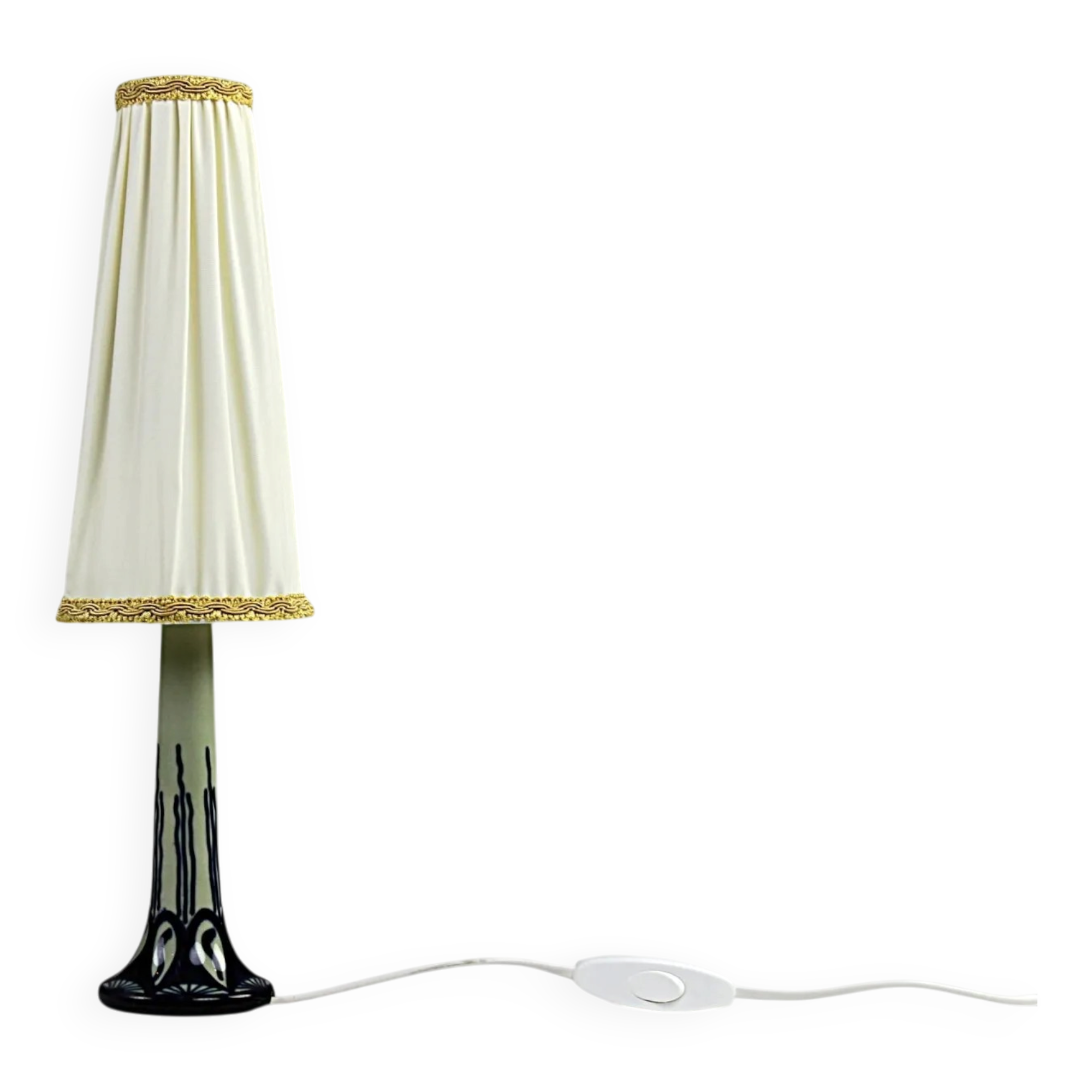 Art Nouveau Ceramic Table Lamp — Rörstrand, Sweden, circa 1910s/1920s